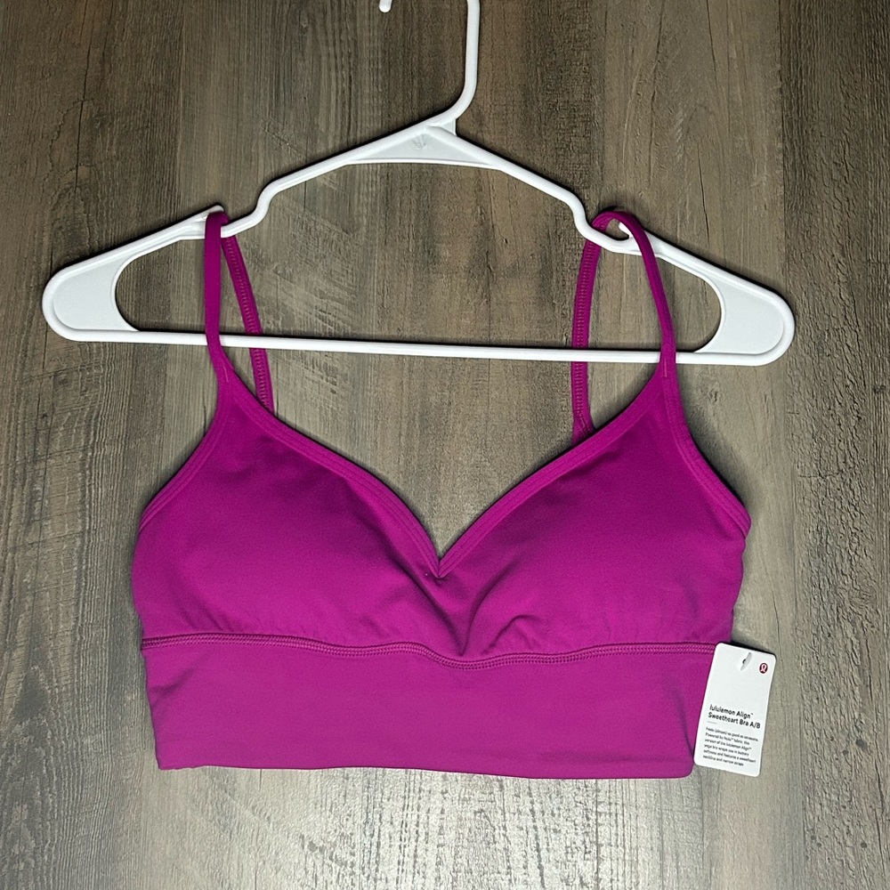 NWT Lululemon Align Sweetheart Bra A/B Cup Sz 8 *Ripened Raspberry*